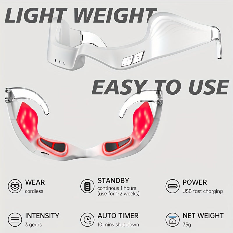 Aogled 3D Eye Massager USB Rechargeable – 4 Modes, 3 Intensity Levels | Relaxation & Beauty Eye Care Gift for Women