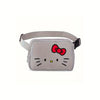 Anime Print Sports Belt Bag - Multifunctional Women's Crossbody Sling & Waist Bag, Gym Running Phone Pouch, Nylon with Polyester Lining