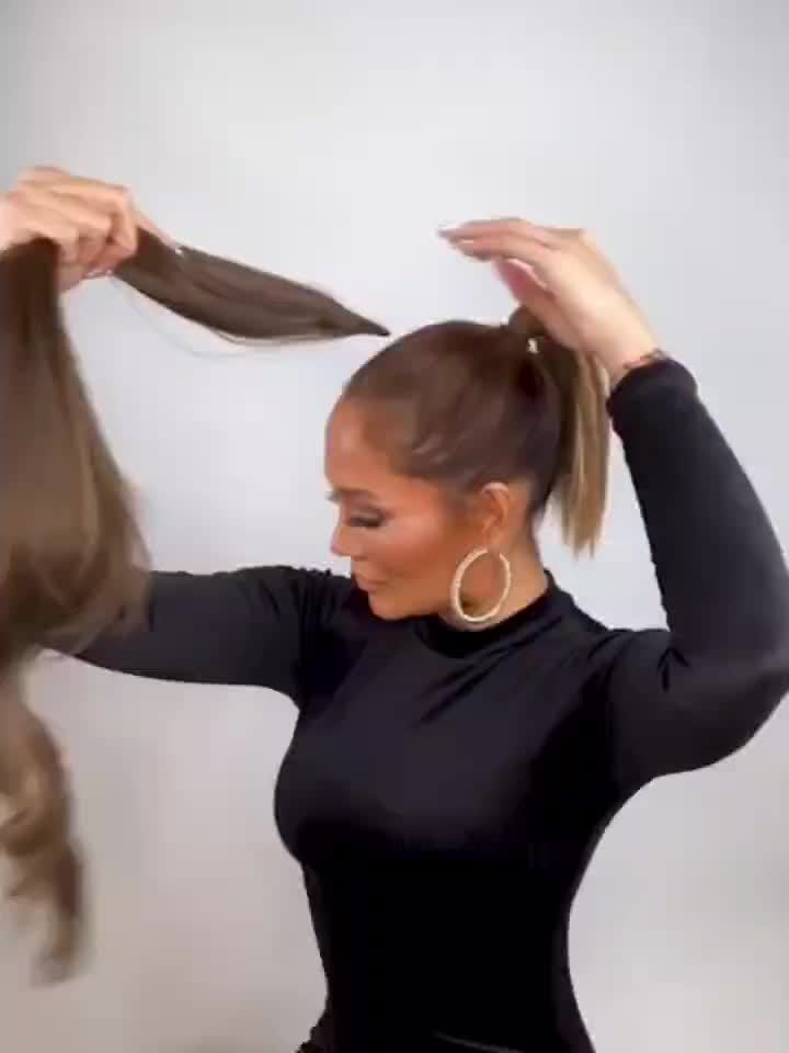 32-Inch (81 cm) Wrap-Around Curly Wavy Ponytail Extension Long Flexible Hairpiece for Women