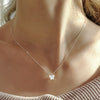 Vintage Pentagonal Sparkling Zircon Necklace - Light Luxury Shimmer Clavicle Chain for Parties & Everyday