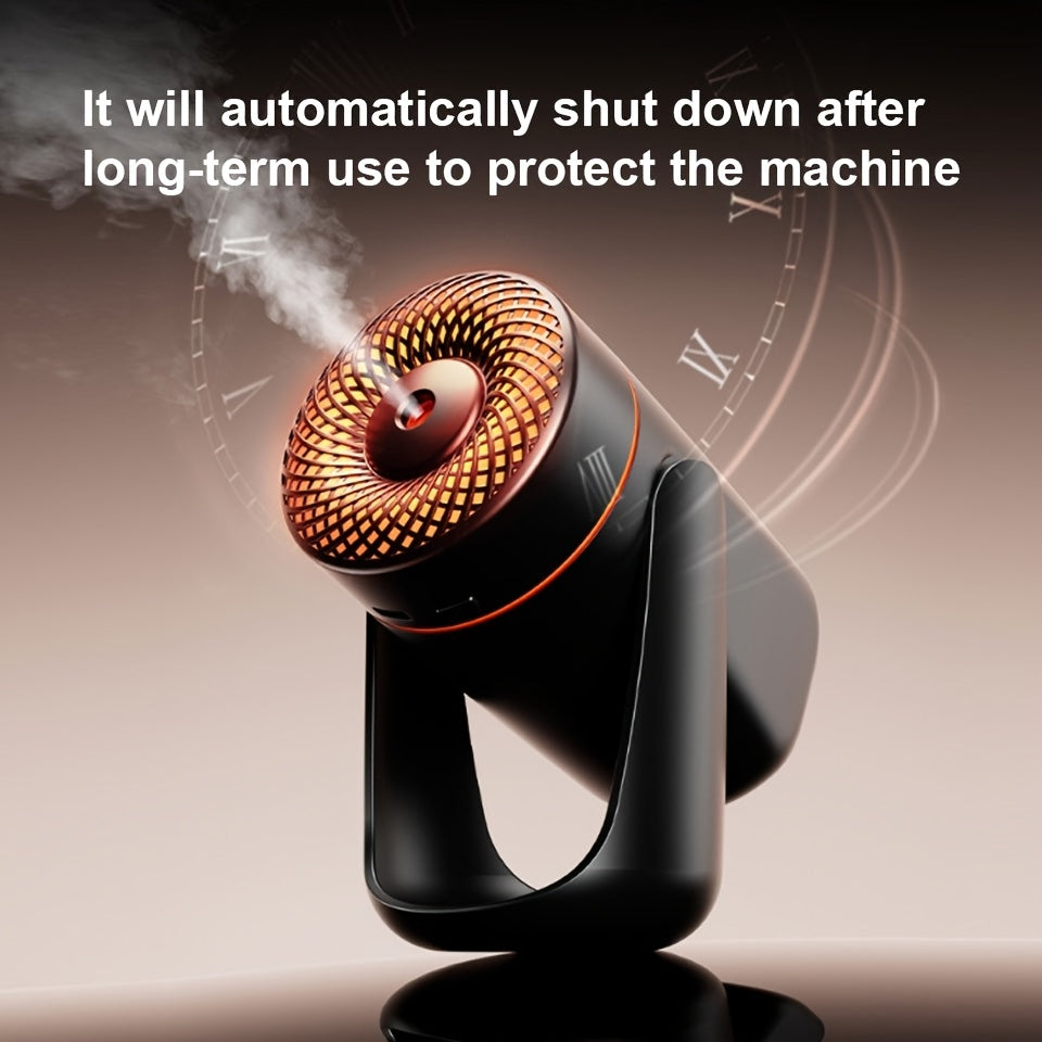 Portable Ultrasonic Humidifier with 180° Rotating Base, 7-Color LED & Essential Oil Diffuser, Silent High-Mist Air Humidifier for Home Office Dorm