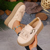 Women's Platform Mary Jane Loafers Thick-Soled Bowknot Fringe Slip-On Flats