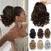 SLEEKCUTE Curly Wavy Clip-In Ponytail Extensions – High-Heat Synthetic Hair for Instant Volume & Natural Bounce