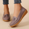 Women's Flower Decor Flat Loafers Lightweight Slip-On Casual Shoes