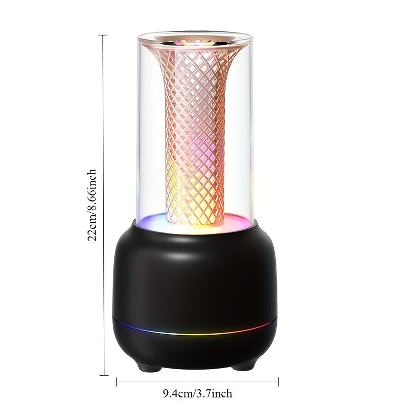 USB Desktop Humidifier & Aromatherapy Diffuser with Timer and Colorful Ambient LED Light for Home & Office