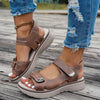 Women's Black Wedge Sandals – Open-Toe Breathable PU Insole, Adjustable Ankle Strap, Comfortable Mid Heel for Casual Beach