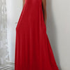 Women's Plus Size Sleeveless Maxi Dress - Elegant A-Line Solid Color, Medium Stretch for Spring & Summer