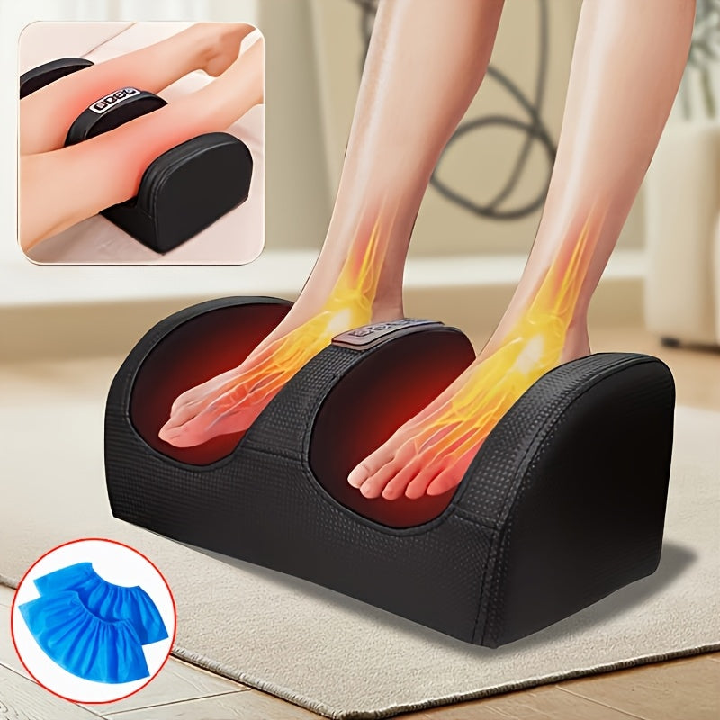 Foot Massager with Heat & Deep Kneading – Compression Therapy for Feet, Legs & Arms – Plug-In Home & Office Relaxation Gift