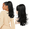 20-Inch (50 cm) Curly Wavy Drawstring Clip-On Ponytail Extension for Women