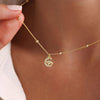 Vintage Pentagonal Sparkling Zircon Necklace - Light Luxury Shimmer Clavicle Chain for Parties & Everyday
