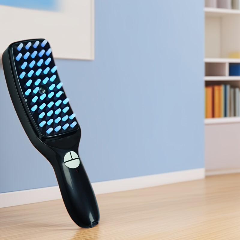 Electric Scalp Massager Comb with Negative Ion Spray & Hydration - Portable Rechargeable Scalp Brush for Dandruff Relief, Salon-Quality Massage for Women & Girls (Black/Red)