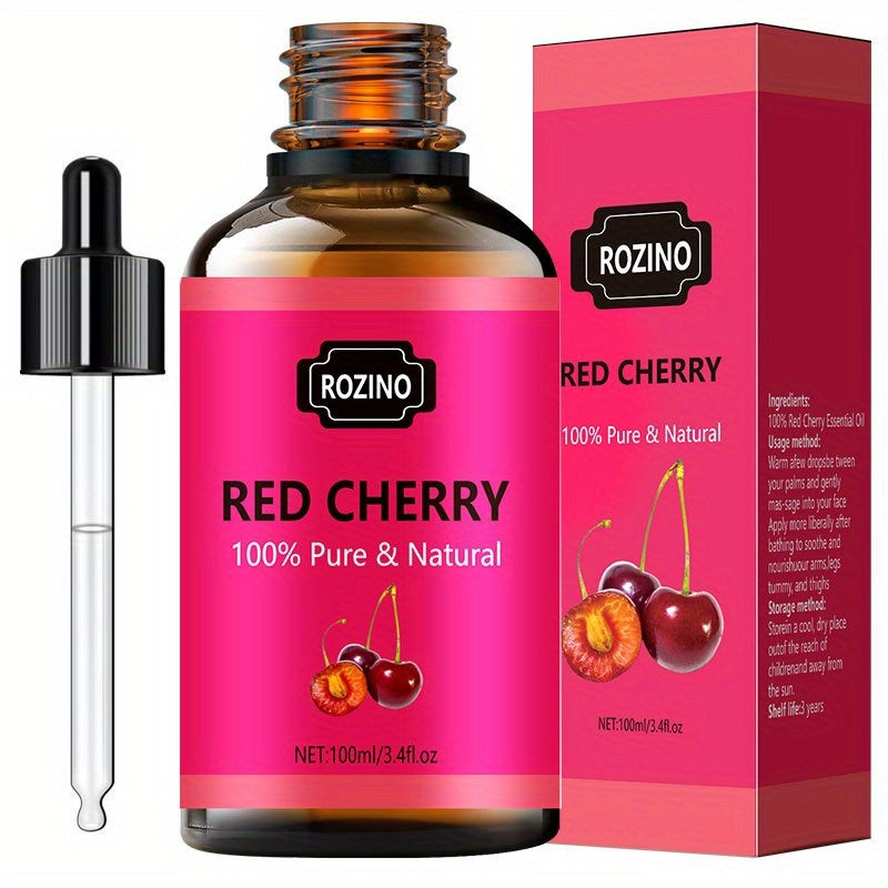 100% Pure Cherry Essential Oil – Sweet Hydrating Plant Oil for Skin, Hair, Nails, Massage & Aromatherapy