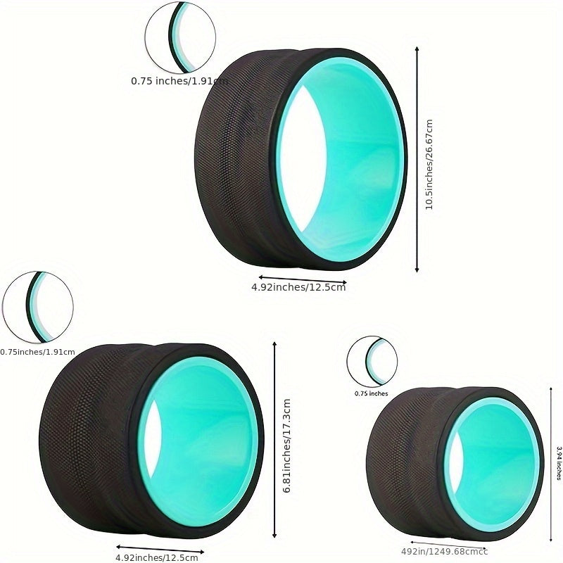 3-Piece Massage & Stretching Wheel Set for Back, Neck & Feet - Full-Body Relaxation