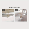 Irregular Double Heart Clavicle Necklace - Zinc Alloy & Glass, Mixed Color Pendant for Teen Girls