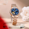OLEVS Women's Automatic Mechanical Watch – Rose Gold Stainless Steel, Luminous Hands, Chronograph & 24-Hour Display – Luxury Dress Watch, No Battery