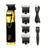 Professional Cordless Hair Clippers USB Rechargeable Trimmer with Digital Display Low-Voltage Precision for Travel and Outdoor