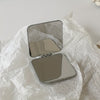 Double-Sided Folding Handheld Makeup Mirror - Compact Cute Cartoon Design for Dorm & Travel