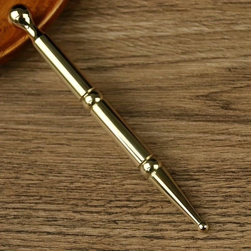 Pure Copper Acupoint Massage Pen - Ergonomic Ear & Eye Massager for Acupressure & Myofascial Relief