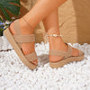 Women's Elastic Band Flat Slippers – Thick EVA Sole Summer Outdoor Strappy Flats