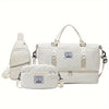 Large Capacity Multifunctional Travel & Gym Bag Set – Quilted Polyester Toiletry & Clothes Organizer