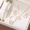 5-Piece Elegant Minimalist Butterfly Necklace and Earrings Jewelry Set — Durable Alloy Pendant for Daily Wear, Ramadan Gifts, Weddings & Birthdays