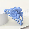 Matte Flower Hair Clip - Large Non-Slip Floral Barrette, Solid Color (1pc)