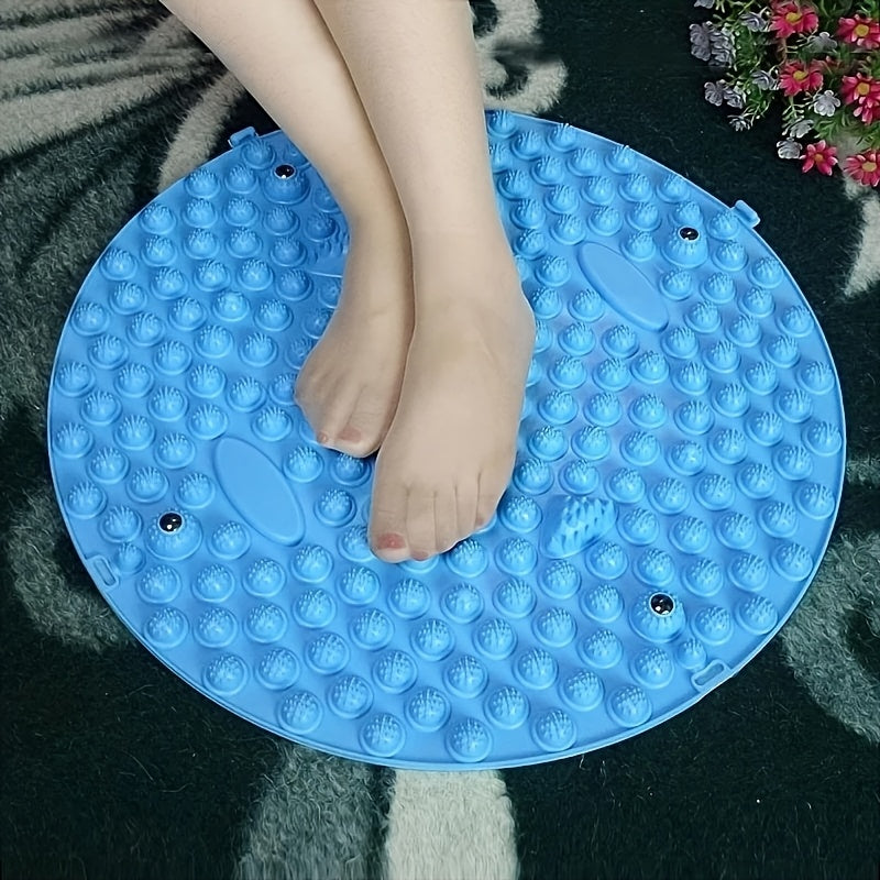 Biomagnetic Foot Massage Mat with 5 Large Magnets - Round Acupressure Acupoint Mat for Adults