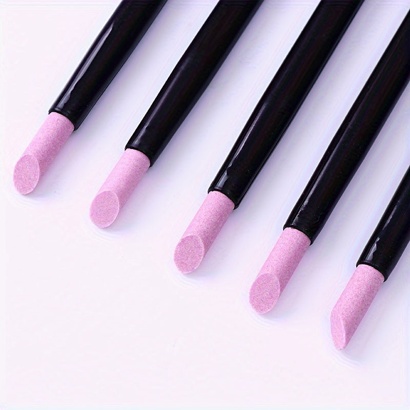 Quartz Cuticle Pusher Pen – Pinkish-Purple Quartz Nail Care Tool, Odorless Easy-Grip Cuticle Remover for Manicure & Pedicure