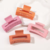 4-Pack Medium Matte Hair Claw Clips for Women - Strong Hold Non-Slip Rectangle Jaw Clips for Thick and Thin Hair