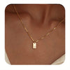 Initials Necklace for Women, 14K Gold Plated Delicate Monogram Pendant, Personalized Name Jewelry Gift