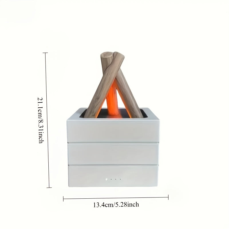 280 mL (9.5 fl oz) Flame Effect Essential Oil Diffuser - Ultrasonic Aroma Humidifier with 7-Color LED, Silent Sound Wave Atomizer, 2/4-Hour Timer & Auto Shutoff for Bedroom Office Yoga