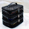 Large Capacity Nylon Multi-Layer Makeup Bag Organizer, Mesh Cosmetic Pouch for Travel & Home, Portable Unisex