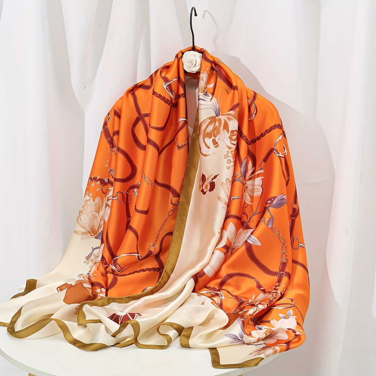 Elegant Landscape Print Scarf Shawl 35.4 in × 70.9 in (90 × 180 cm) Windproof Versatile Wrap for Women Hijab