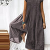 Women's Solid Wide-Leg Jumpsuit, Casual Cap Sleeve Culotte Jumpsuit for Spring & Summer