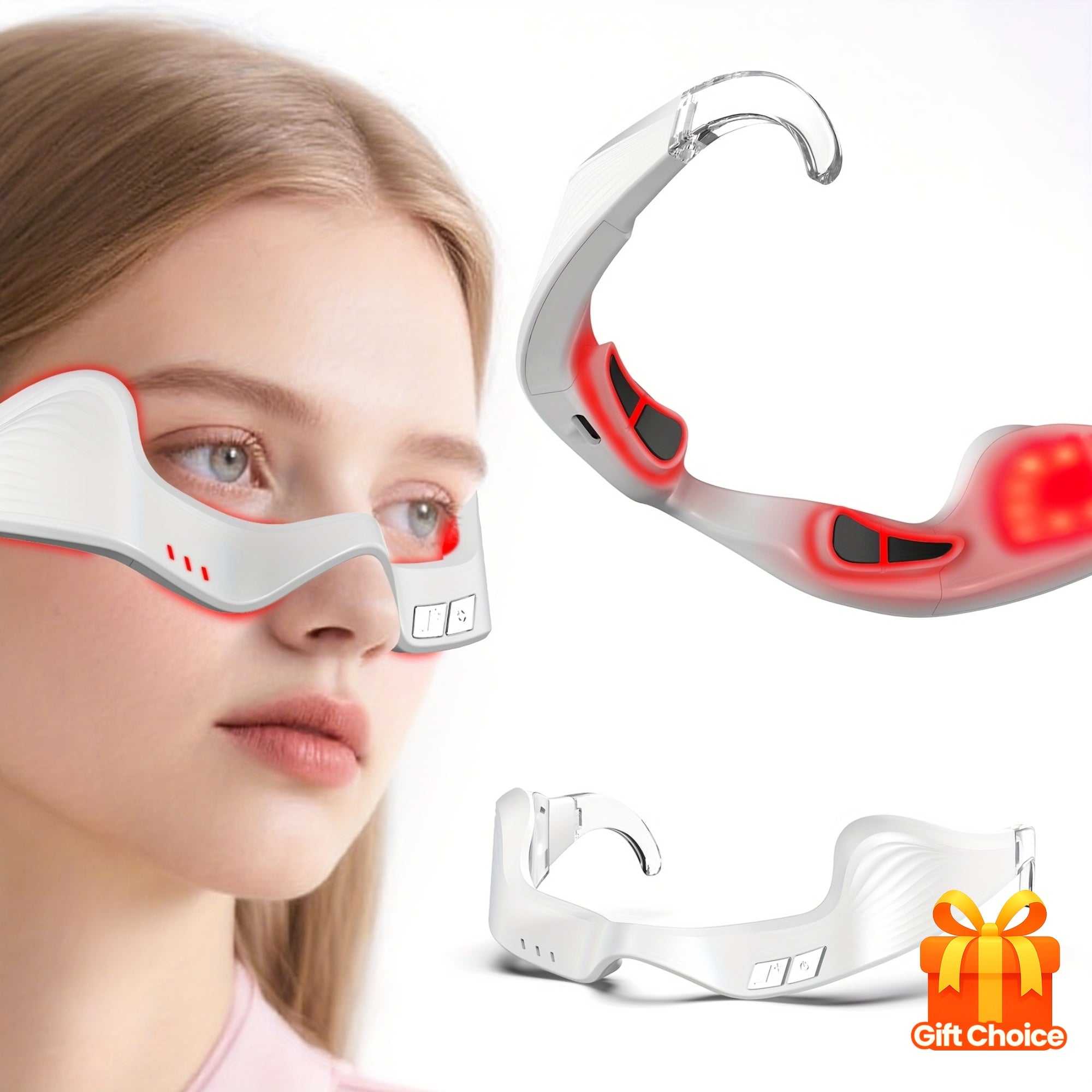 Aogled 3D Eye Massager USB Rechargeable – 4 Modes, 3 Intensity Levels | Relaxation & Beauty Eye Care Gift for Women