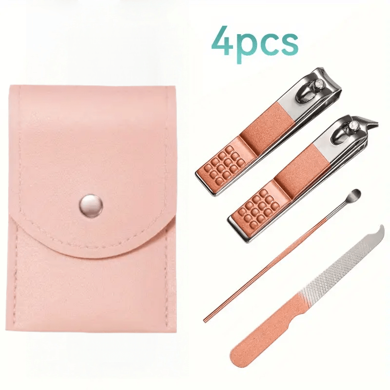 Professional Manicure & Pedicure Set — Stainless Steel Nail Clippers, Cuticle Tools, Ear Scoops & Foot Care Kit with Portable Storage Case — Home Spa Gift for Women