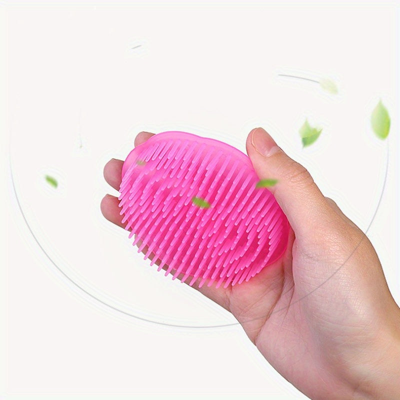 Scalp Massage Shampoo Brush – Plastic Bristle Scalp Scrubber & Hair Cleaning Brush for Men and Women