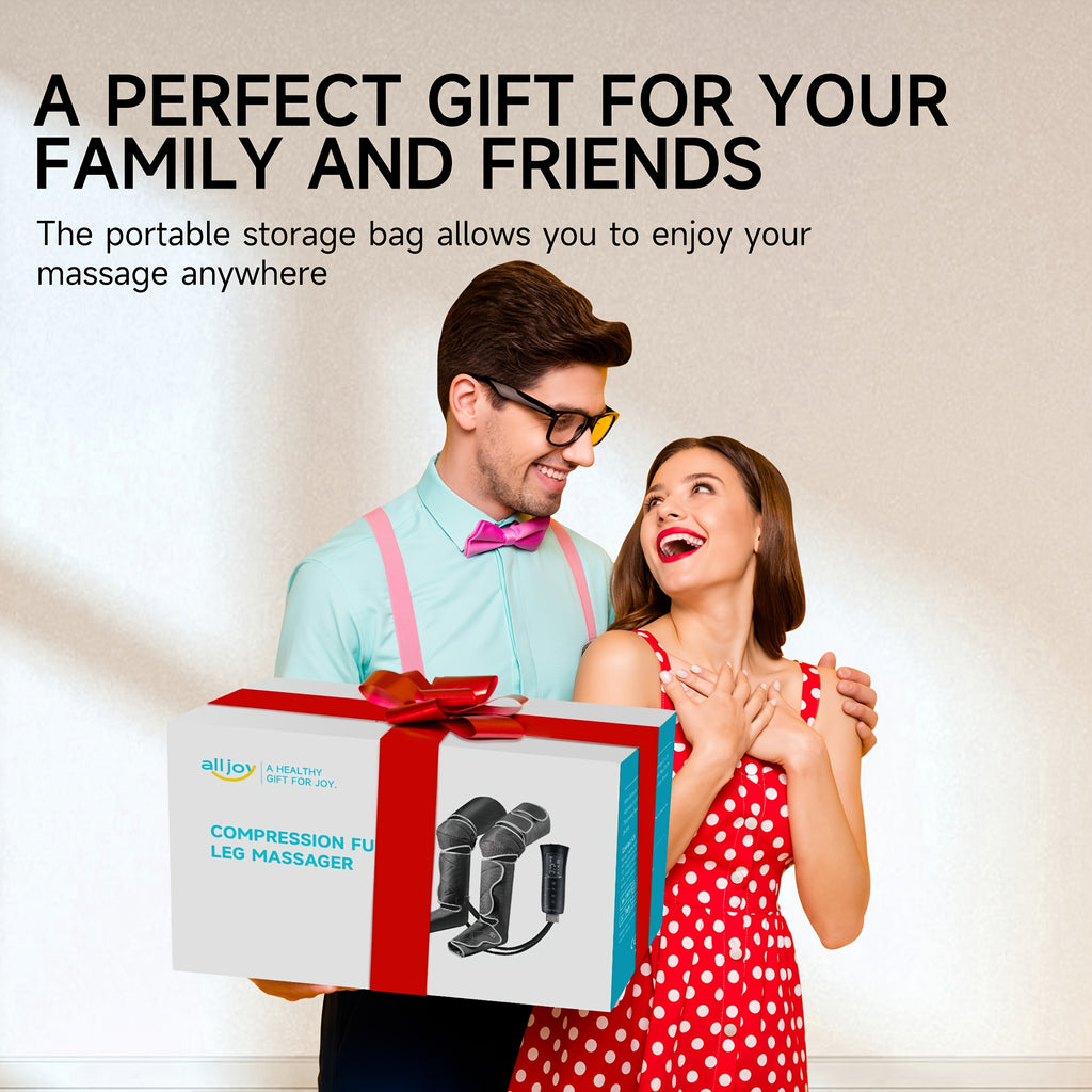 ALLJOY Full Leg Heat Massager — Foot, Calf & Thigh Compression, 6 Modes, 3 Intensities, 2 Heat Levels — Gift for Mom & Dad