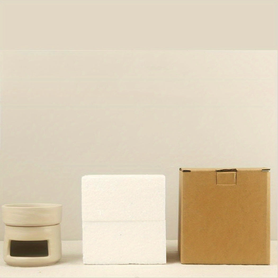 Modern Ceramic Aromatherapy Oil Burner & Diffuser – 100ml Smoke-Free Essential Oil Warmer, 3.94 in (10 cm) European Style