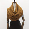 Women's Cable Knit Sweater Scarf – Soft Warm Winter Shawl Neck Wrap, Solid Colors (Green, Beige, Black, Red) — Hand Wash/Dry Clean