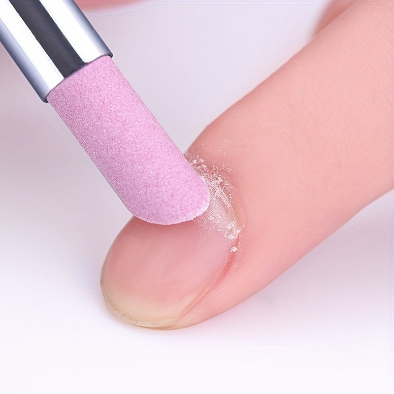 Quartz Cuticle Pusher Pen – Pinkish-Purple Quartz Nail Care Tool, Odorless Easy-Grip Cuticle Remover for Manicure & Pedicure