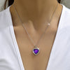 Silver-Plated Rhinestone Pendant Necklace for Girls | Valentine's & Mother's Day Gift