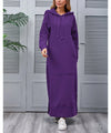 Women Hooded Midi Sweatshirt Dress Lace-Up Hem Long Loose Casual Winter Dress