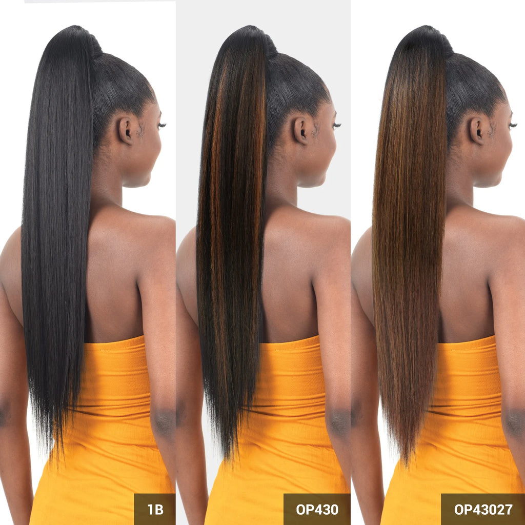 Shake-N-Go Organique Pony Pro Sleek Straight Synthetic Ponytail with Secret Pocket - Pre-Sewn Weave