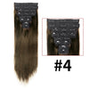 Clip-In Straight Human Hair Extensions 120g 8-Piece 10A Brazilian Remy Virgin Hair – Natural Black, 16–26 in (40–66 cm)