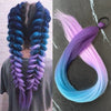 28-Inch (71 cm) Purple Synthetic Straight Braided Ponytail Extension with Elastic Band for Women – Halloween Cosplay