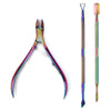 4-Piece Professional Stainless Steel Manicure Kit - Nail Clippers, Scissors, Nippers & Cuticle Pusher
