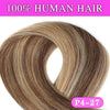 100-200g Remy Human Hair Clip-In Extensions Full Head Dark Brown 14–28 in (35–70 cm) 7-Piece Clip-On Set