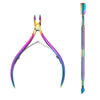 4-Piece Professional Stainless Steel Manicure Kit - Nail Clippers, Scissors, Nippers & Cuticle Pusher