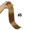 Clip-In Straight Remy Human Hair Extensions 8-Piece (120g) Natural Black Seamless Invisible Clips